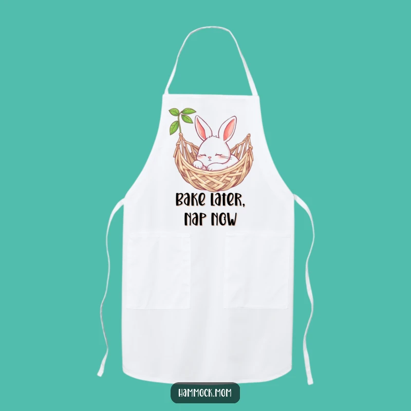 Funny Bunny Baker Apron: Hammock Rest Design, Cute Funny Gift