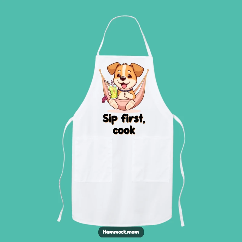 Funny Drink Hammock Dog Apron - Host with Humor, Refreshing Funny Gift