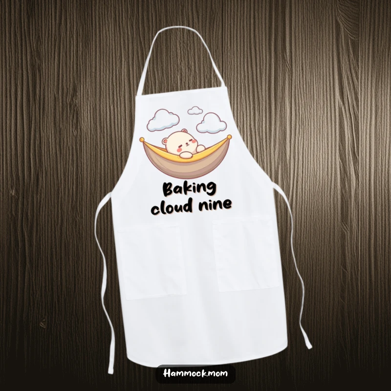 Funny Kawaii Animal Apron: Kitchen wear with a creature peacefully gazing at clouds, making cooking a serene and humorous activity.