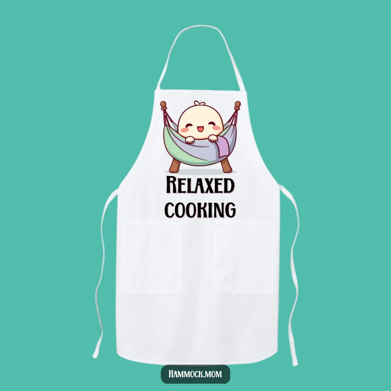 Funny Kawaii Hammock Happy Sigh Apron - Relaxed Kitchen Gift