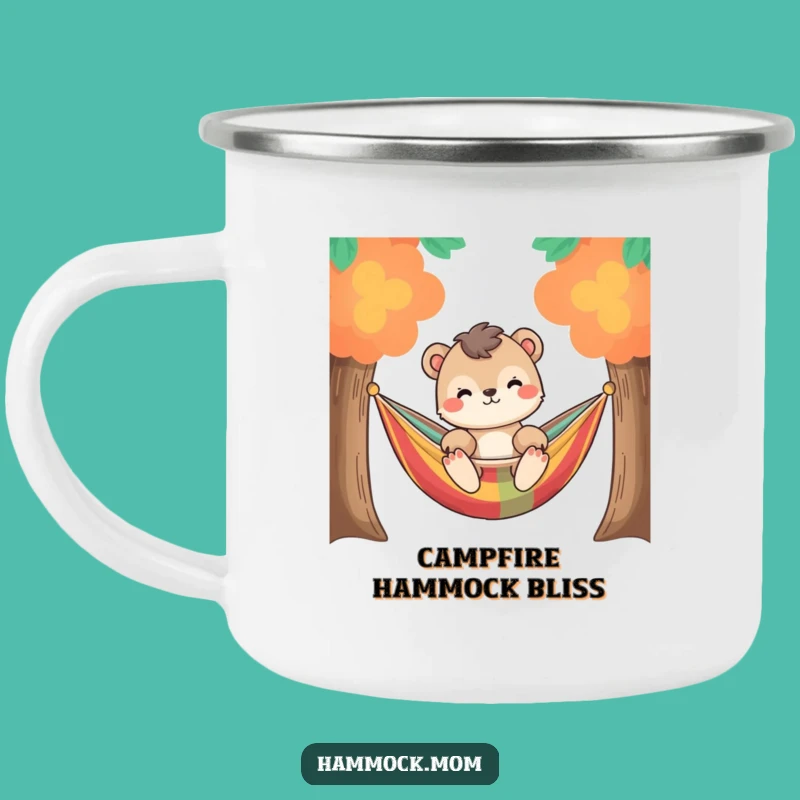 Funny Relaxed Animal Hammock Camping Mug: Chill Vibes Outdoor Cup