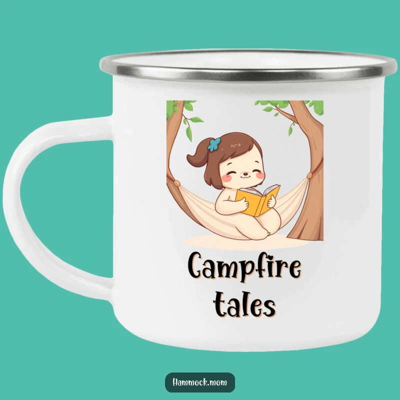Durable Funny Hammock Mom Animal Camping Mug - Trailside Reads, Rugged Funny Gift