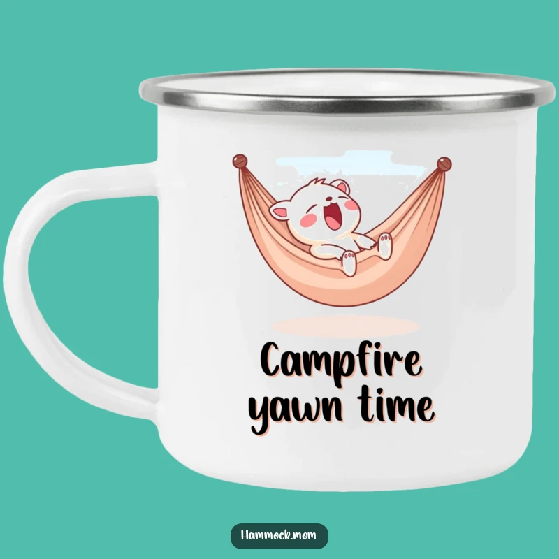 Funny Yawning Hammock Camping Mug - Relaxed Outdoor Companion Gift!