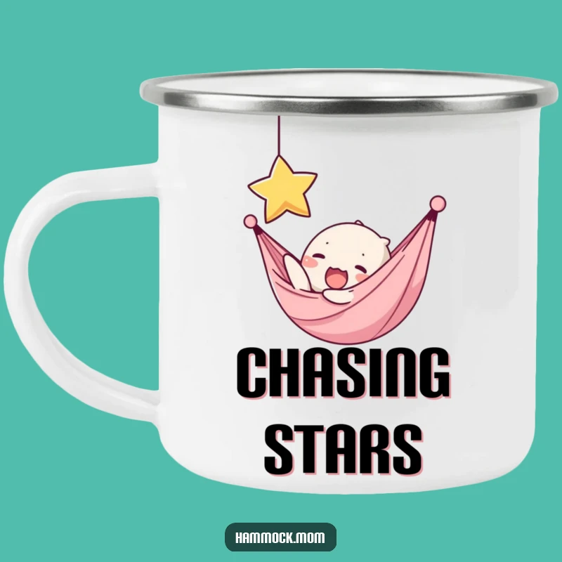 Funny Kawaii Hammock Star Yawn Camping Mug - Adventure Dreamer Gift