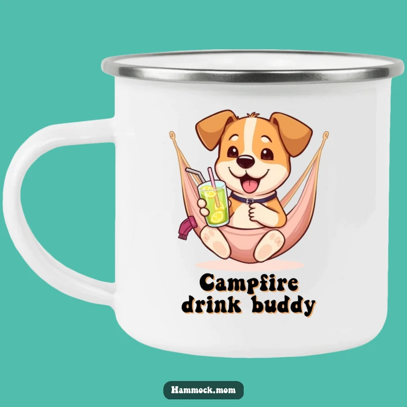 Funny Cocktail Hammock Dog Camping Mug - Happy Hour Outdoors Funny Gift