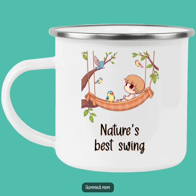 Funny Hammock Bird Watching Camping Mug: Outdoor Character Cup, Perfect Funny Gift
