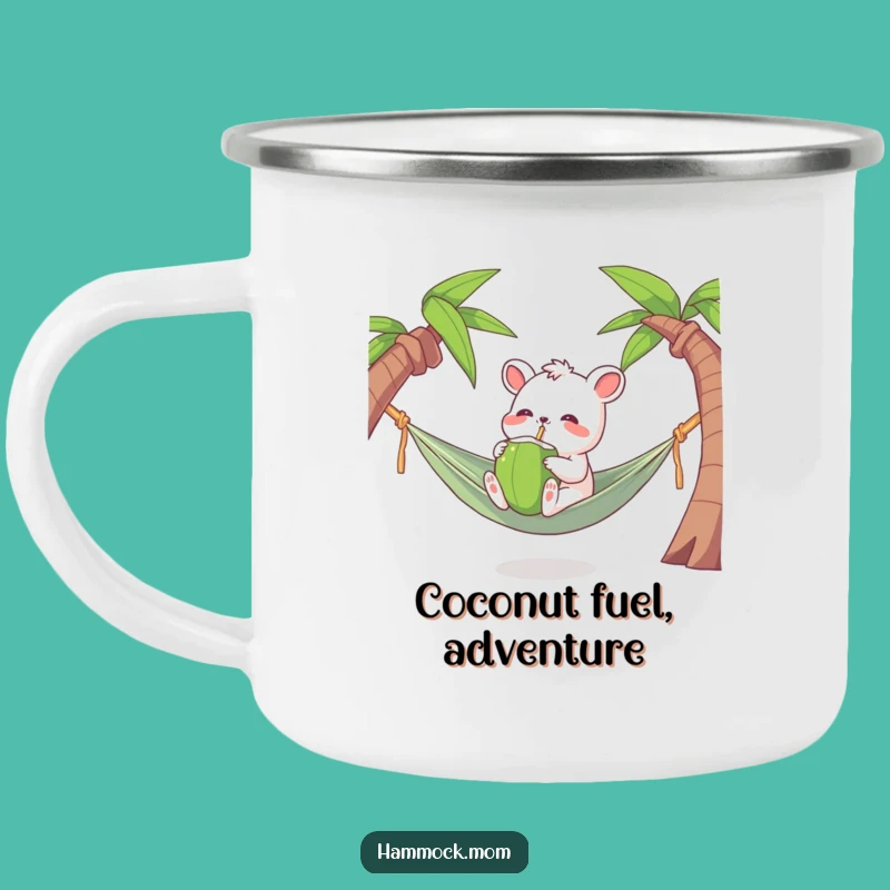 Funny Tropical Animal Camping Mug: Coconut Cheers - Outdoor Vacation Gift
