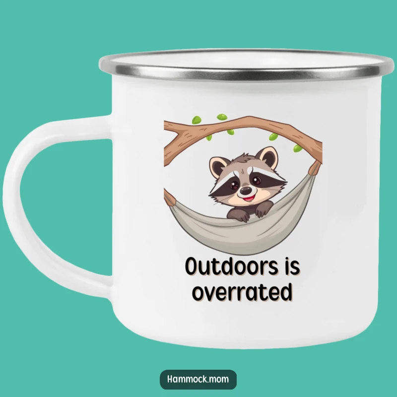 Funny Raccoon Campfire Mug: Smoky Grin, Outdoor Funny Gift