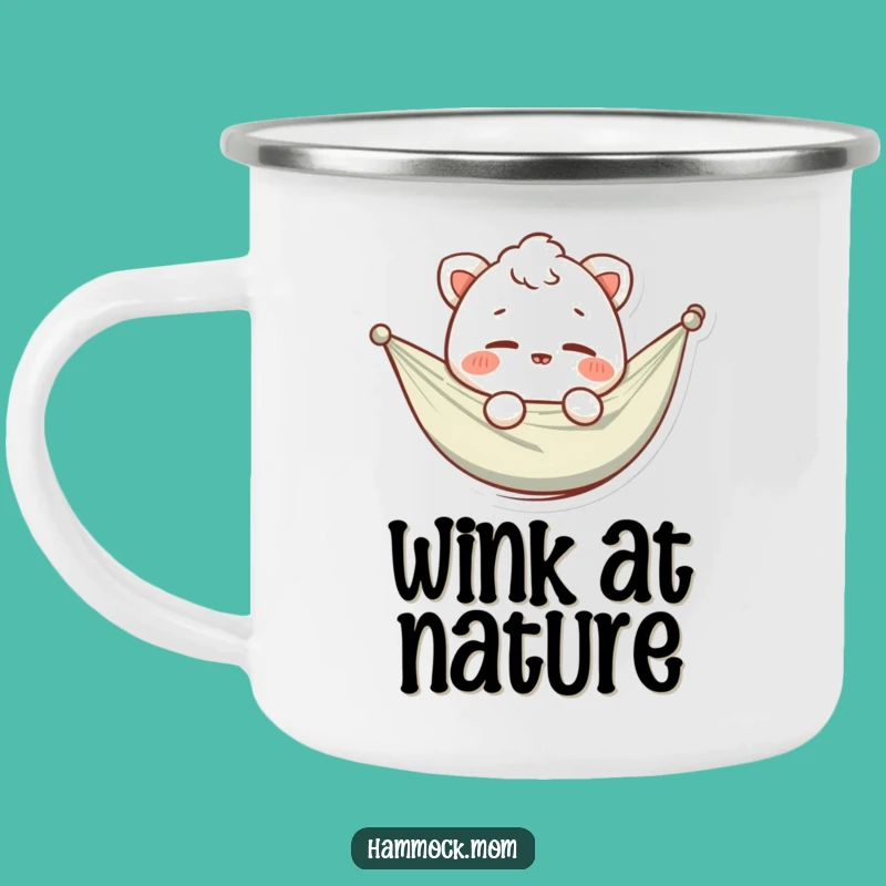 Funny Hammock Animal Wink Camping Mug: Adventure with a Hilarious Wink