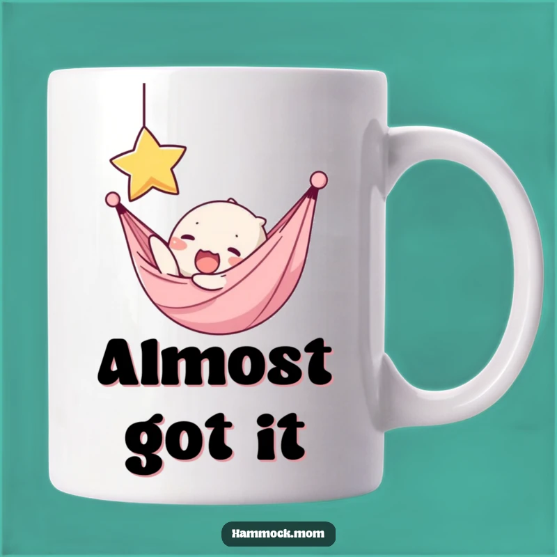Funny Kawaii Hammock Star Reacher Mug - Dreamy Yawning Character Gift