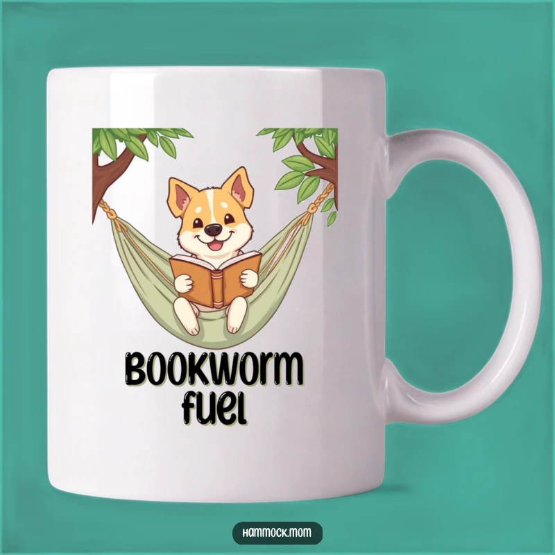 Funny Bookworm Hammock Dog Mug - Intellectual Pup Funny Gift for Readers
