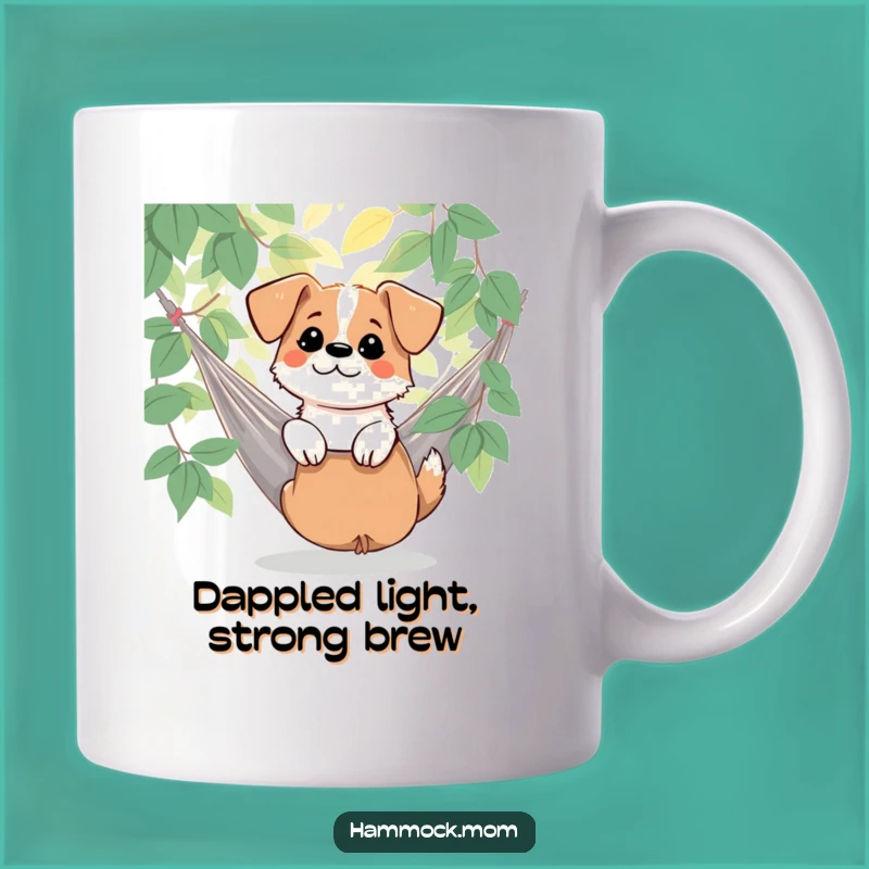 Funny Dappled Sun Dog Hammock Mug: Nature Lover Pup, Perfect Funny Gift