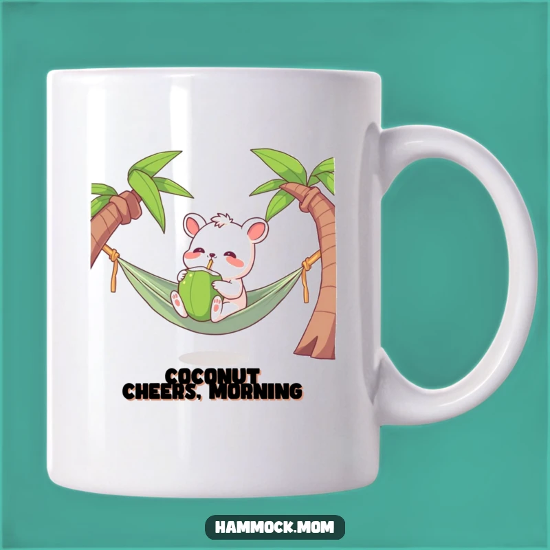 Funny Tropical Animal Mug: Coconut Drink Joy - Fun Vacation Gift