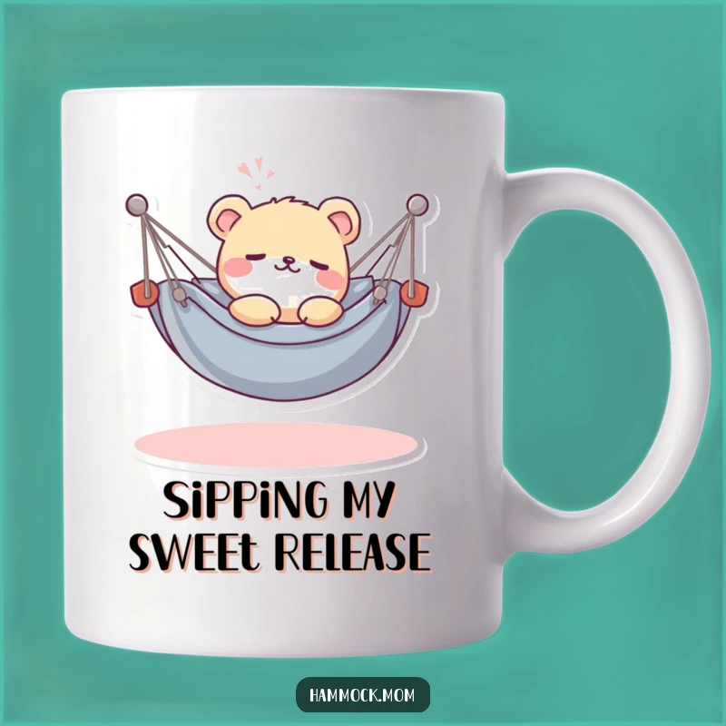Funny Kawaii Hammock Animal Mug: Relaxing Sigh, Perfect Chill Gift