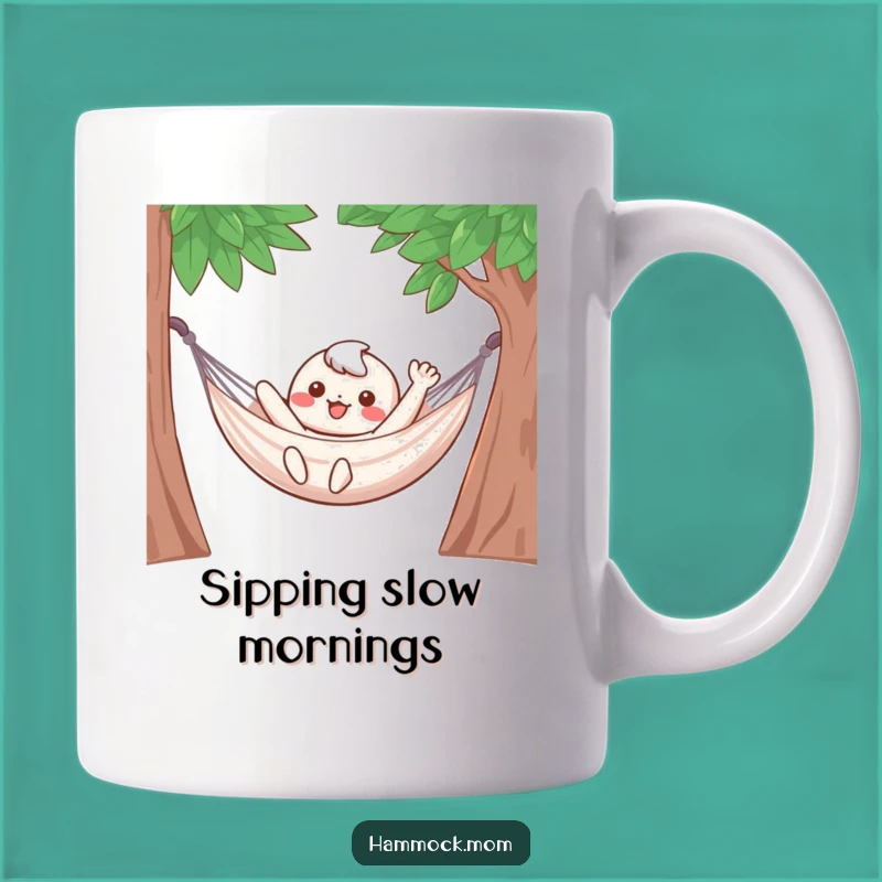 Funny Hammock Character Mug: Relaxed Waving Possum Perfect Gift