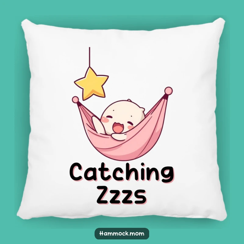 Funny Kawaii Hammock Star Reacher Pillow - Dreamy Comfort Cushion Gift