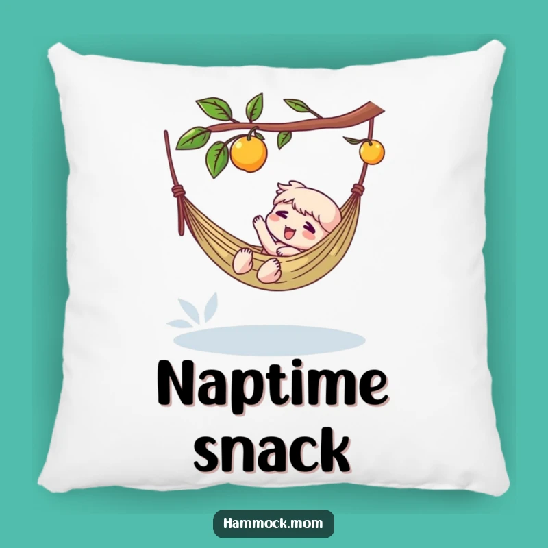 Funny Hammock Fruit Pillow: Character's Cozy Reach for Ultimate Humorous Comfort Gift