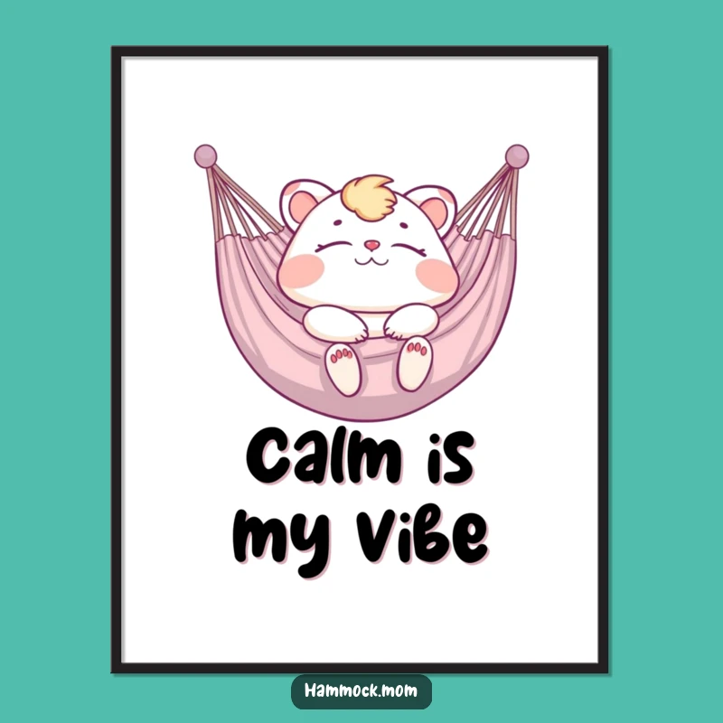 Funny Hammock Mom Animal Digital Print - Blissful Art, Instant Funny Gift