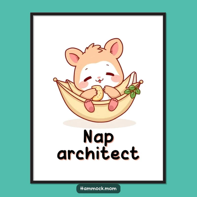 Funny Hammock Mom Animal Digital Art: Instant Laughs, Hilarious Print Gift