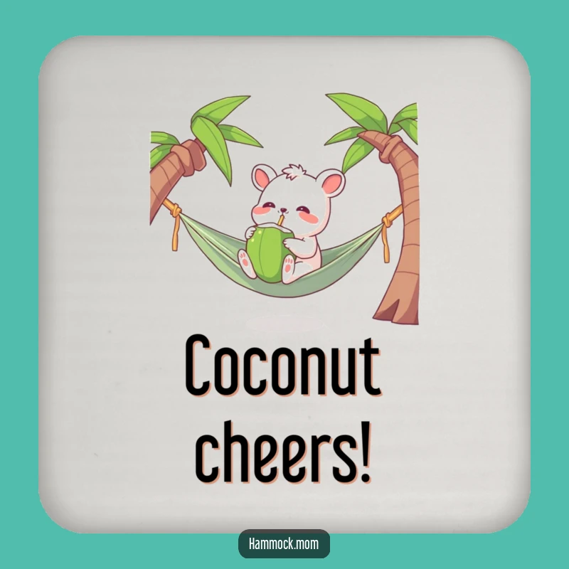 Funny Tropical Animal Coaster: Coconut Joy Decor - Fun Home Gift
