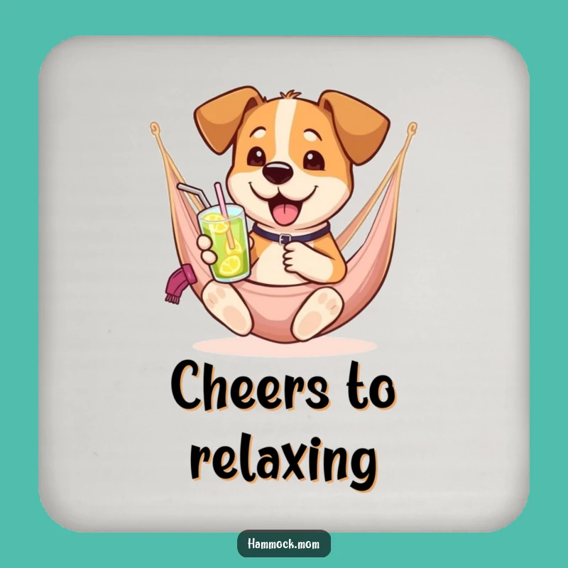 Funny Cocktail Hammock Dog Coasters - Cheers to Humor, Protect Surfaces