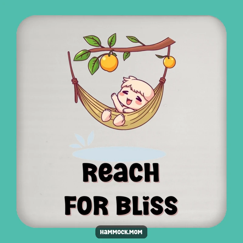 Funny Hammock Fruit Coaster: Character's Protected Surface for a Humorous Table Gift