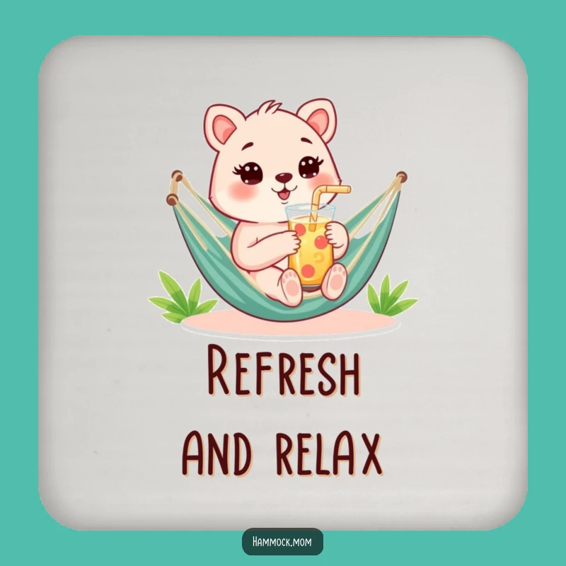 Funny Hammock Mom Animal Coaster Set - Cool Drinks, Stylish Funny Gift