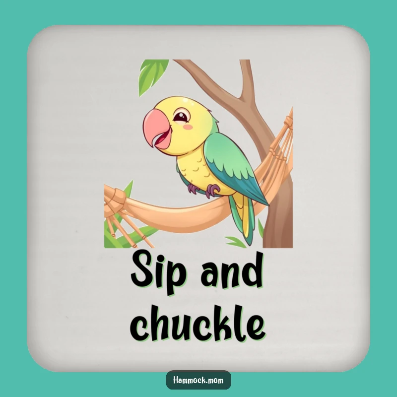 Funny Parrot Hammock Drink Coasters: Protect Surfaces with Humorous Charm