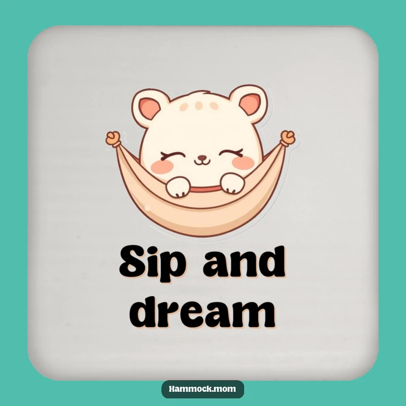 Funny Hammock Animal Coaster: Dreaming Character Protection, Chic Funny Gift