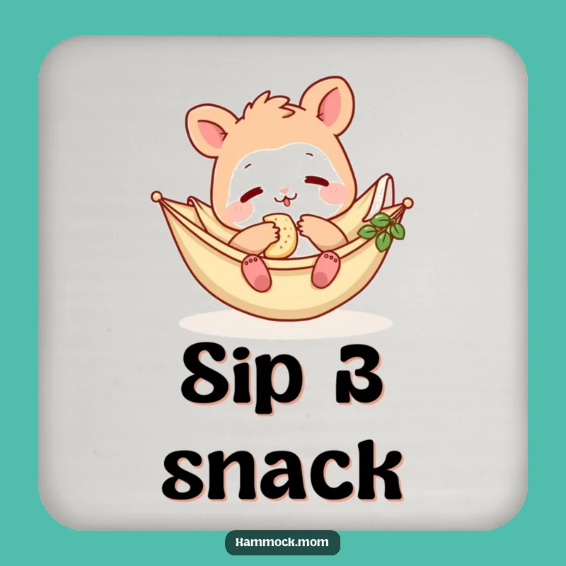 Funny Hammock Mom Animal Coaster: Protect Surfaces, Hilarious Snack Gift