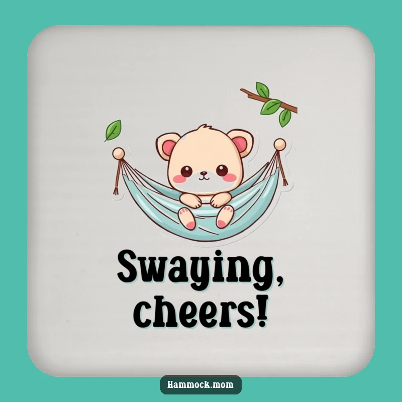 Funny Kawaii Hammock Coaster: Animal Chill Decor - Cute Home Gift