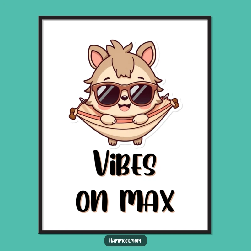 Funny Sunglasses Animal Poster: Hilarious Wall Art for a Cool Space