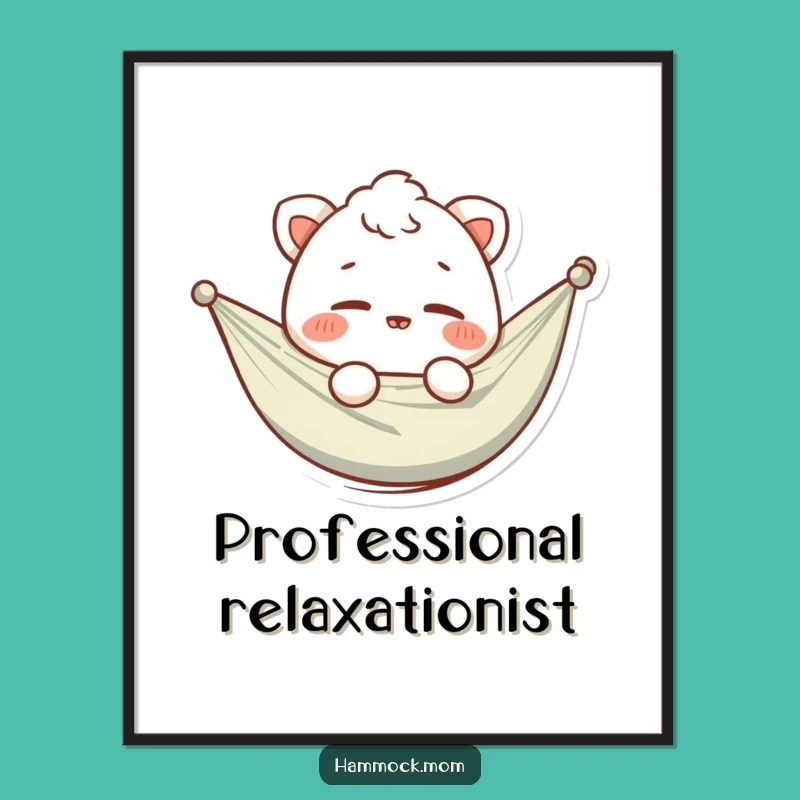 Funny Hammock Animal Wink Poster: Hilarious Wall Art for Any Room