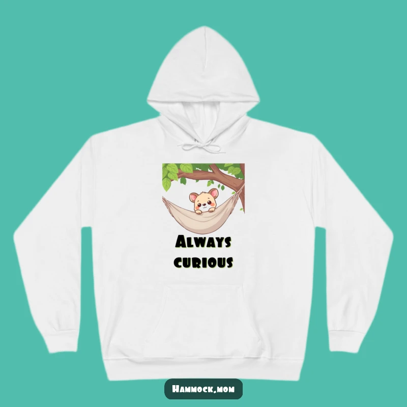 Cozy Funny Curious Animal Hammock Hoodie: Investigate in Comfort