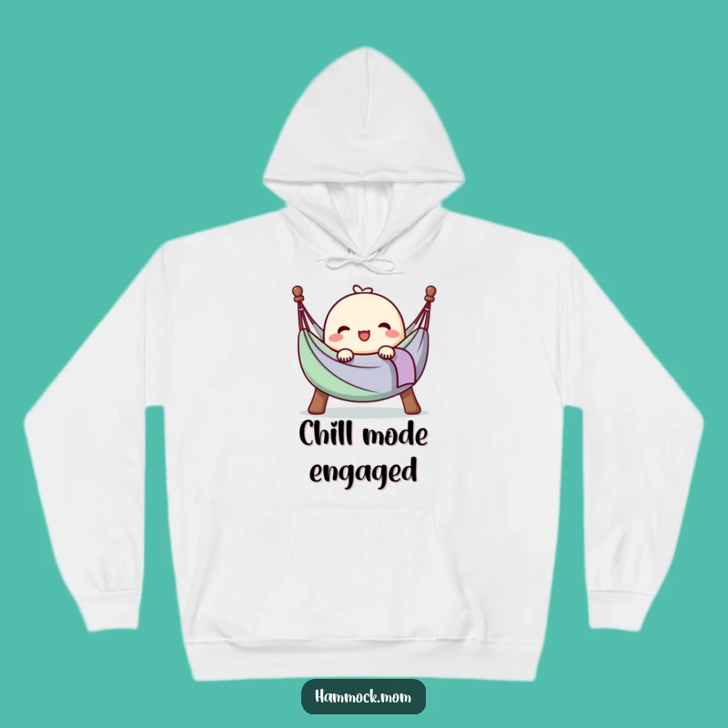 Funny Kawaii Hammock Happy Sigh Hoodie - Cozy Ease Comfort Gift