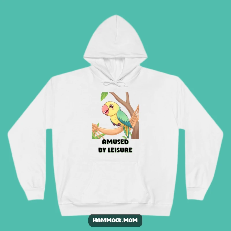 Cozy Funny Parrot Hammock Hoodie: Snuggle Up with Tropical Giggles