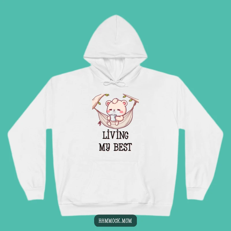 Funny Kawaii Hammock Animal Cozy Sipping Hoodie: Hilarious Gift for Ultimate Relaxation