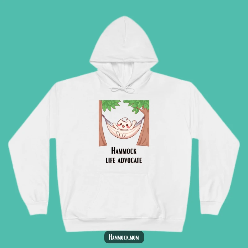 Cozy Funny Hammock Character Hoodie: Relaxed Waving Possum Gift