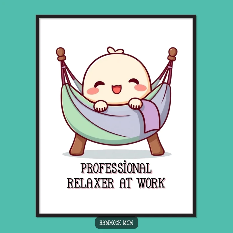 Free Printable Wall Art Kawaii Hammock Happy Sigh Artistic Downloadable Decor