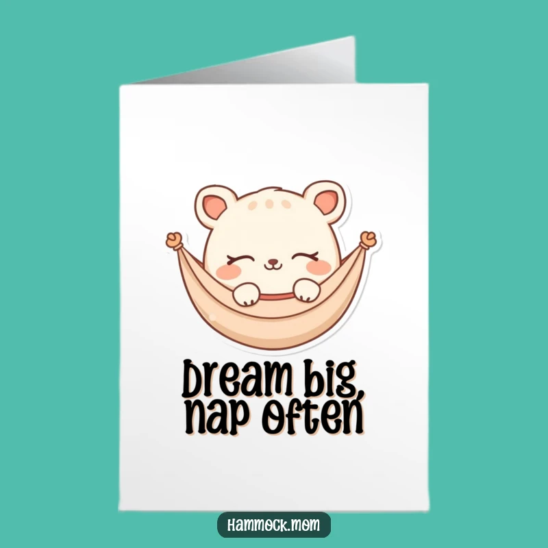 Funny Free Printable Birthday Card: Hammock Animal Dreaming Downloadable Gift