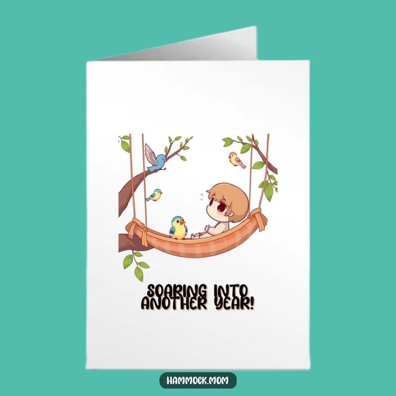 Free Printable Birthday Card: Funny Hammock Sloth, Relaxing Vibe, Instant Download Gift
