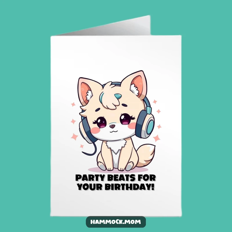 Free Printable Birthday Card: Groovy Animal Music - Instant Download Fun