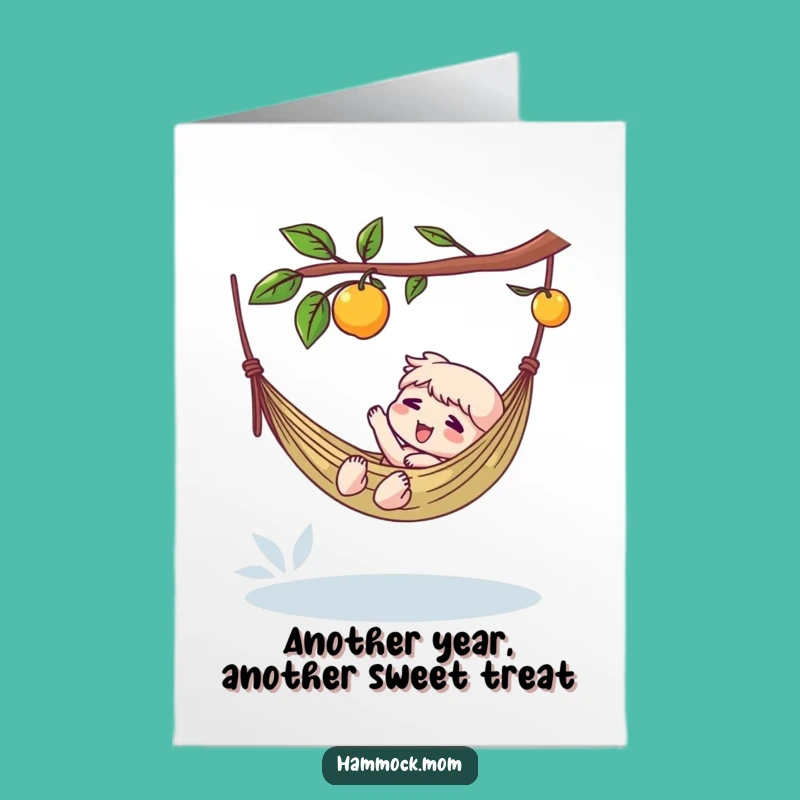 Hammock Fruit Birthday Card: Free Printable Fun for a Relaxing Celebration
