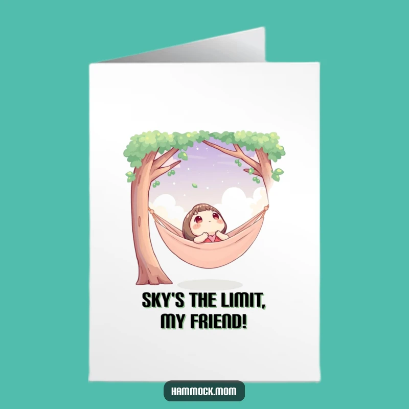 Cozy Hammock Congrats Card: Free Printable for Celebrating Achievements from Afar