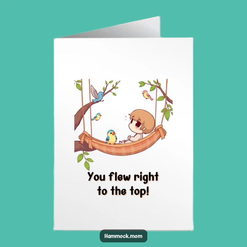 Free Printable Congrats Card: Funny Hammock Sloth, Relaxed Success, Instant Download