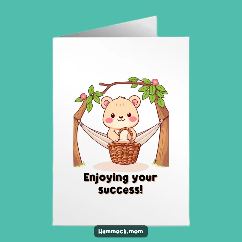 Free Printable Congrats Card: Relaxing Animal Picnic - Easy Download