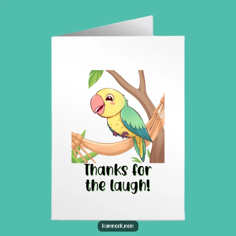 Free Printable Thank You Card: Amused Parrot Thanks - Downloadable