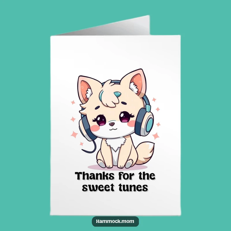 Free Printable Thank You Card: Cool Animal Tunes - Heartfelt Humor