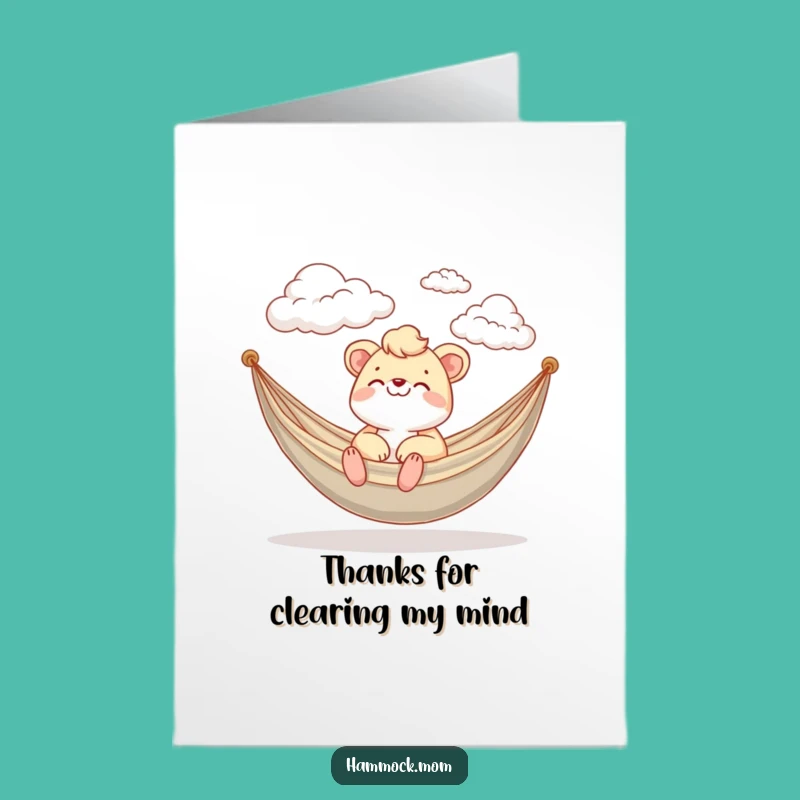 Free Printable Thank You Card: Hammock Mom Clouds - Funny Gift