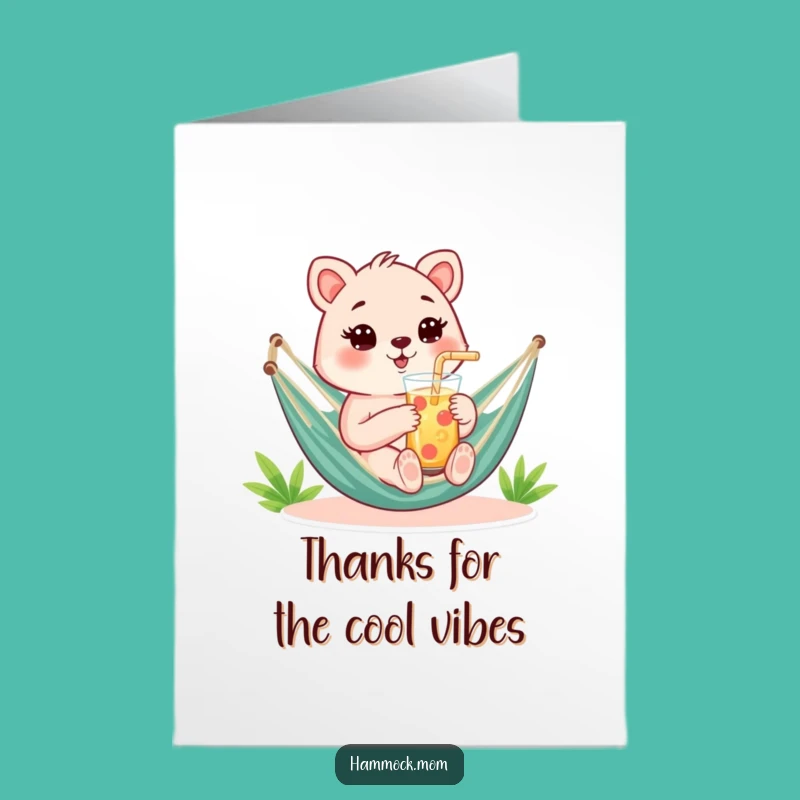 Free Printable Thank You Card: Hammock Mom Drink - Funny Downloadable Gift